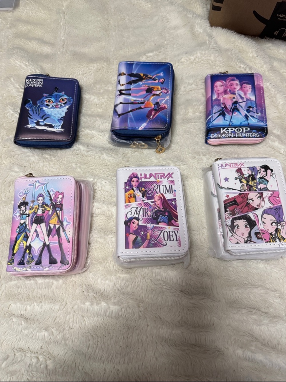 K-Pop Themed Zip Wallet - Pink & Purple